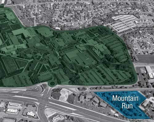 Arial view of Mountain Run Apartments in Orem, UT